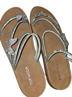 Butterfly Rhinestone Sandals